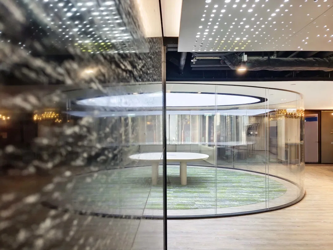 2025 new hot modular soundproof frameless demountable aluminum tempered single or double glazing clear office glass partition