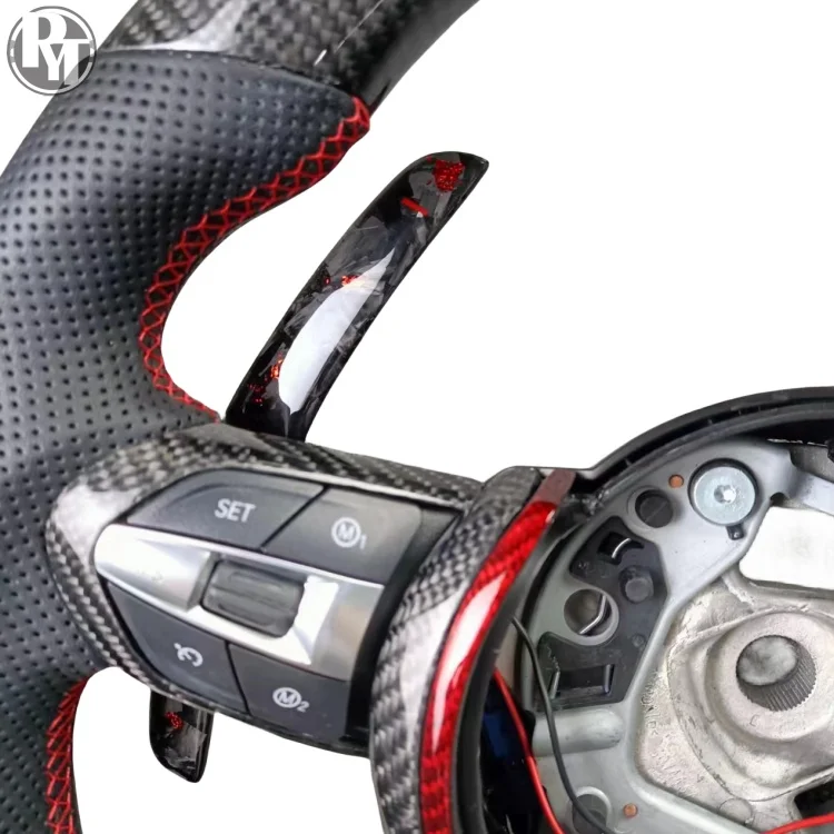 Подходит для рулевого колеса BMW F20 F21 E46 E90 E92 F30 F34 F10 из углеродного волокна светодиодный руль на заказ