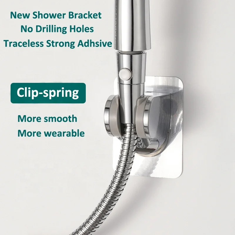NZMAN Best Strong Adhesive and Waterproof Shower Head Holder, Adjustable Handheld Shower Holder Wall Mount Shower Bracket SB001