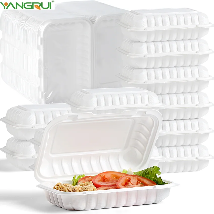 Microwave Freezer Safe Fast Food Packaging Box Eco Friendly MFPP Lunch Bento Box Takeaway Meal Prep To Go Food Containers