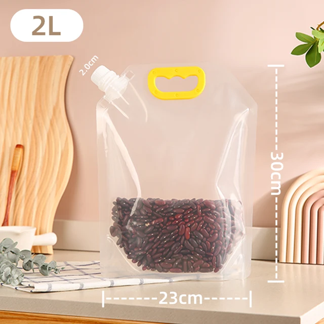 Transparent Plastic Squeeze Liquid Stand Up Pouch With Spout Special Shape Spout Water Pouches Doypack Flask Pouch