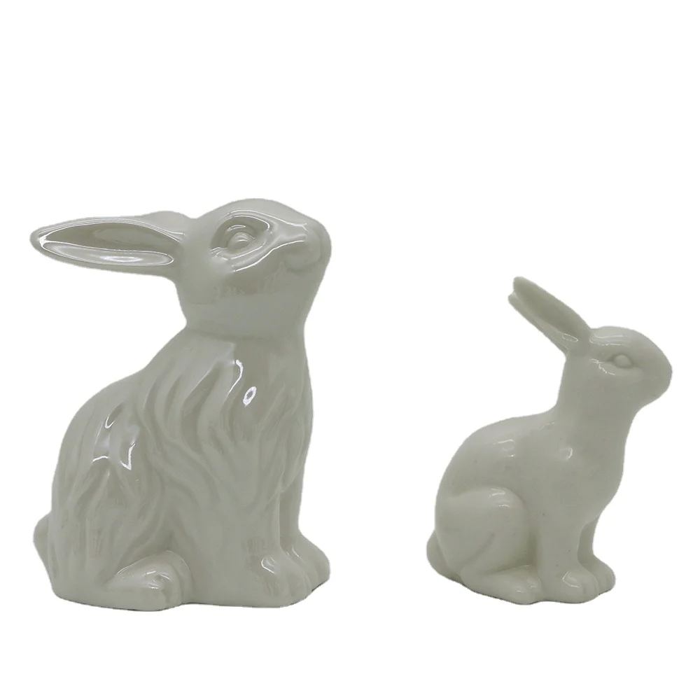 White mini size porcelain Easter decoration ornament rabbit for sale
