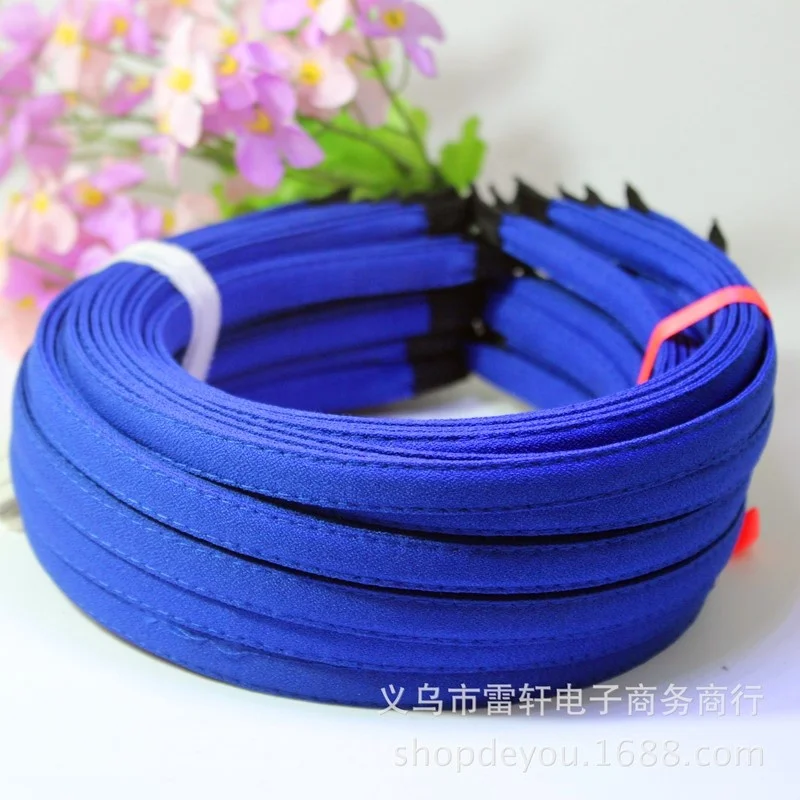 Wholesale DIY Headdress Accessories 10MM Chiffon Wrap Hair Band Korean Pure Color Beaded Hair Band Color Hair Band