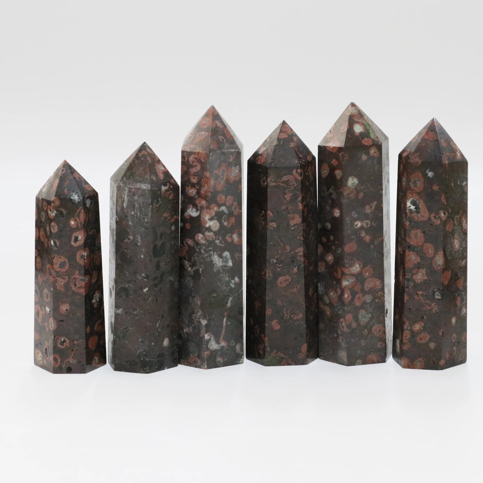 Plum blossom tourmaline tower new product natural crystal stones quartzs wand for home decoration