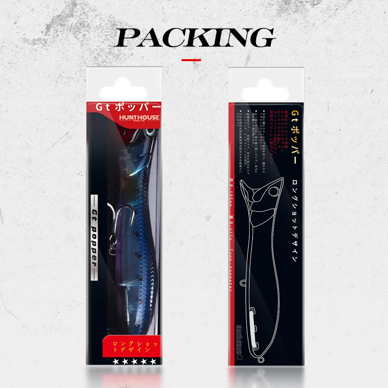 salt water fishing lure sinking popper plastic popper lure 3d eyes popper lure