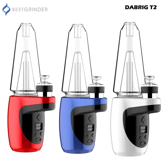 2021 Dabrig T2 Electronic hookah head Wax Concentrate Shatter Budder Dab Rig Kit 4 Heat Settings vs SOC