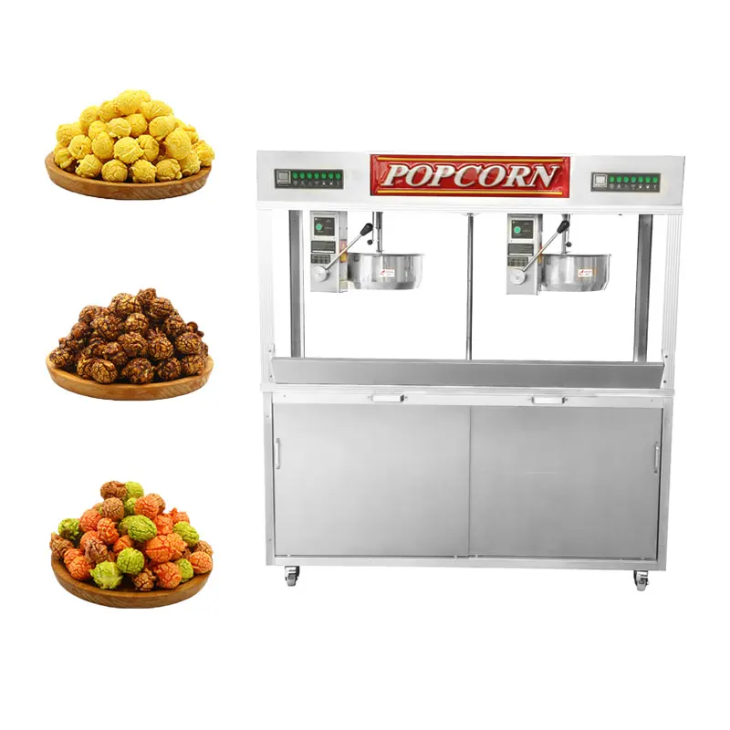 Twin Pots 32oz Popcorn Machine Cretors Cinema Popcorn Maker Suspended Double Kettles Popper