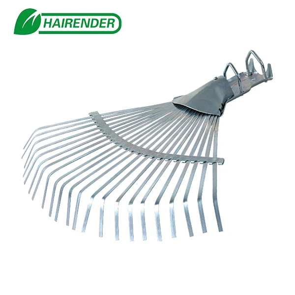 
22T new style fan lawn hand galvanized lawn leaf rakes 