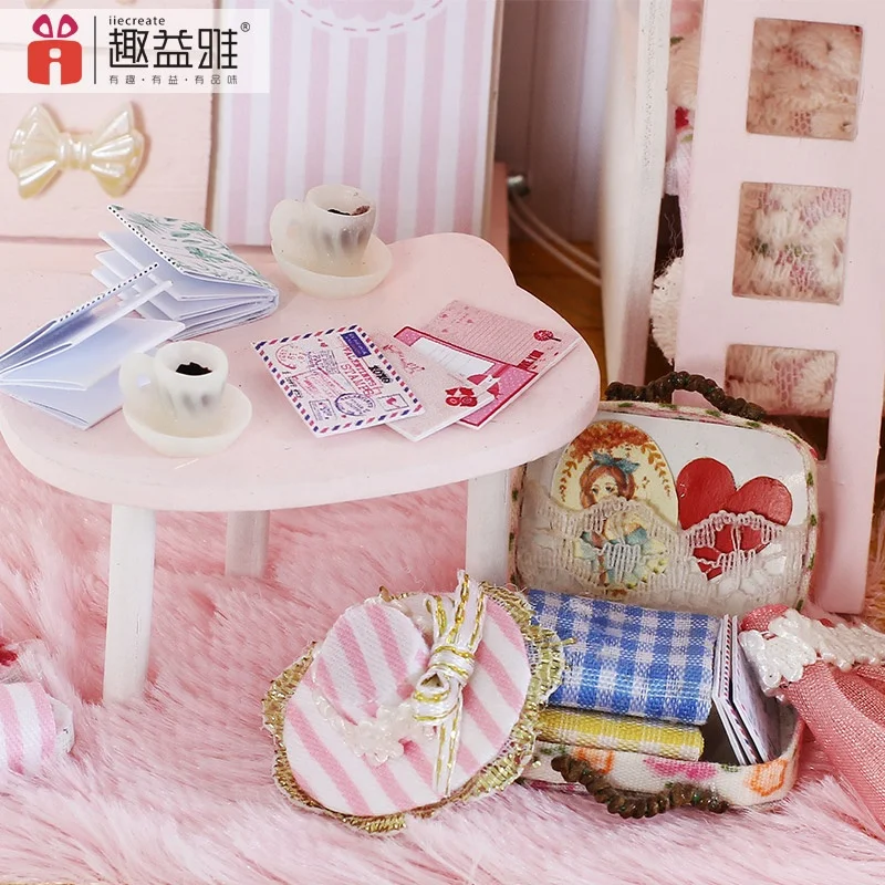 Miniature Dollhouse Kits with Accessories Wooden Toys Play set Best Birthday for Girls Women