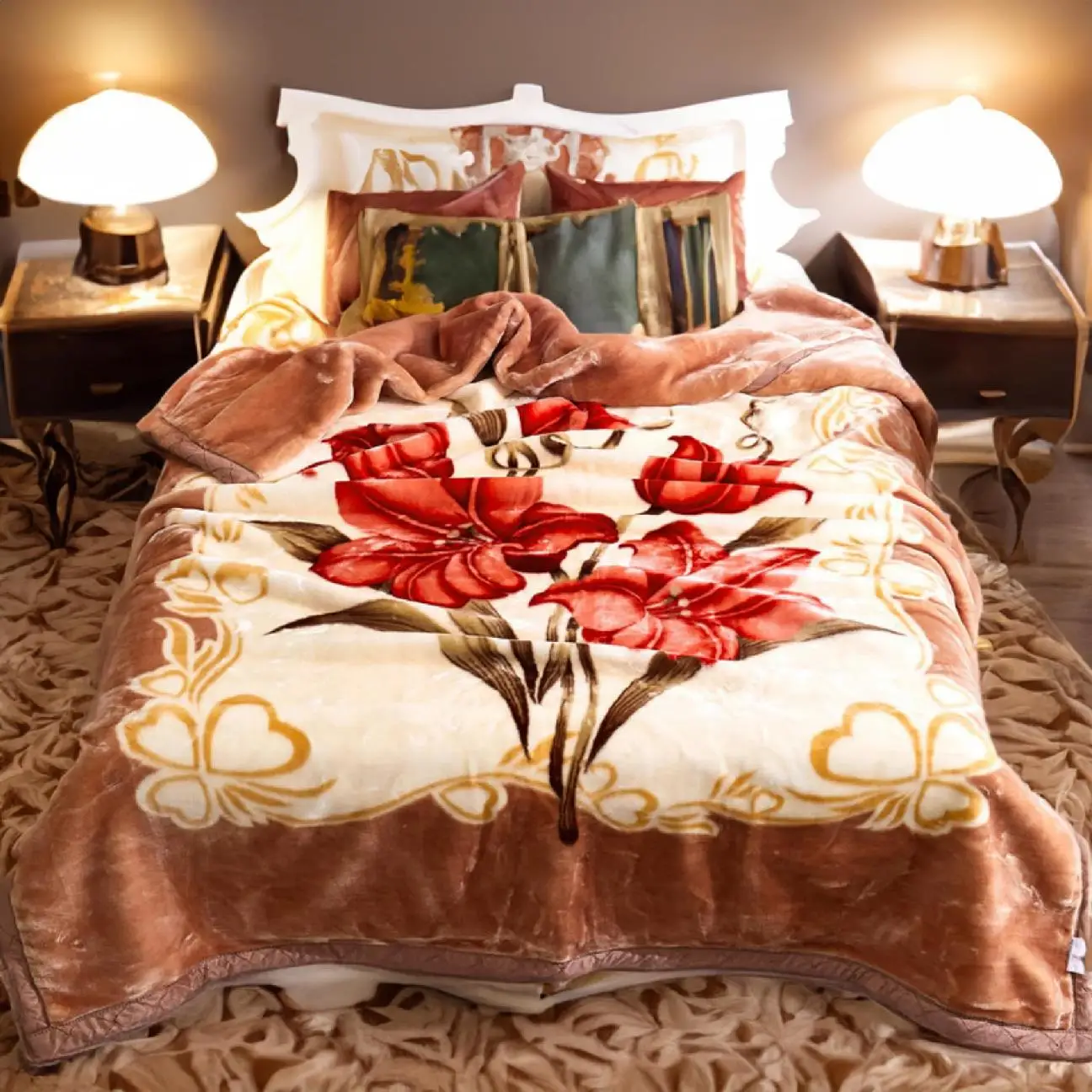 Mink Faux Fur Printed Children Fleece Blankets Custom Design Pink Customized Fast Baby Blanket