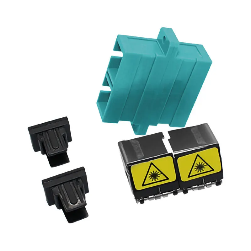 SC OM3 Flanged DX Shuttered Removable Auto Shutter Optical Duplex Fiber Optic Coupler Adapter