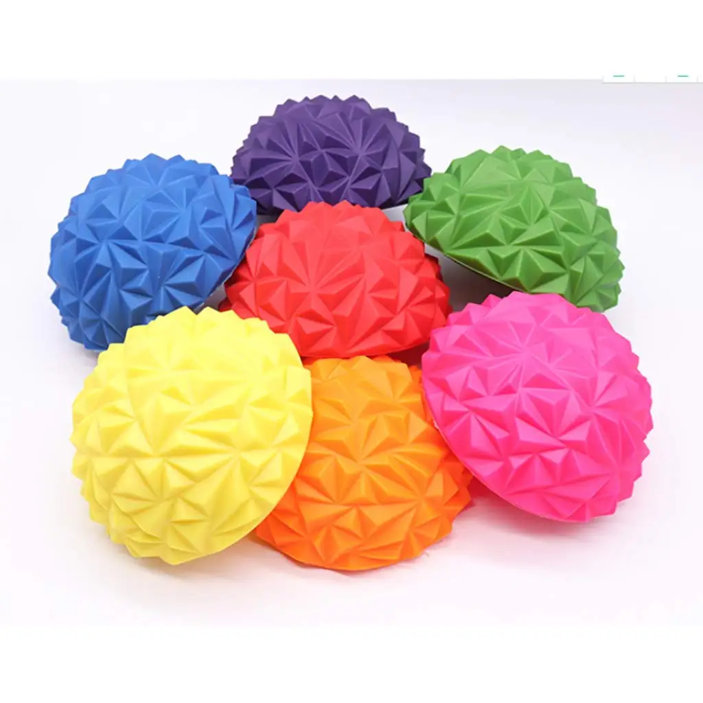 PVC Half Massage Ball Foot Balance Exercise Bands Body Stability Sensory Playing Items Equipment for Balance Exercise Pods