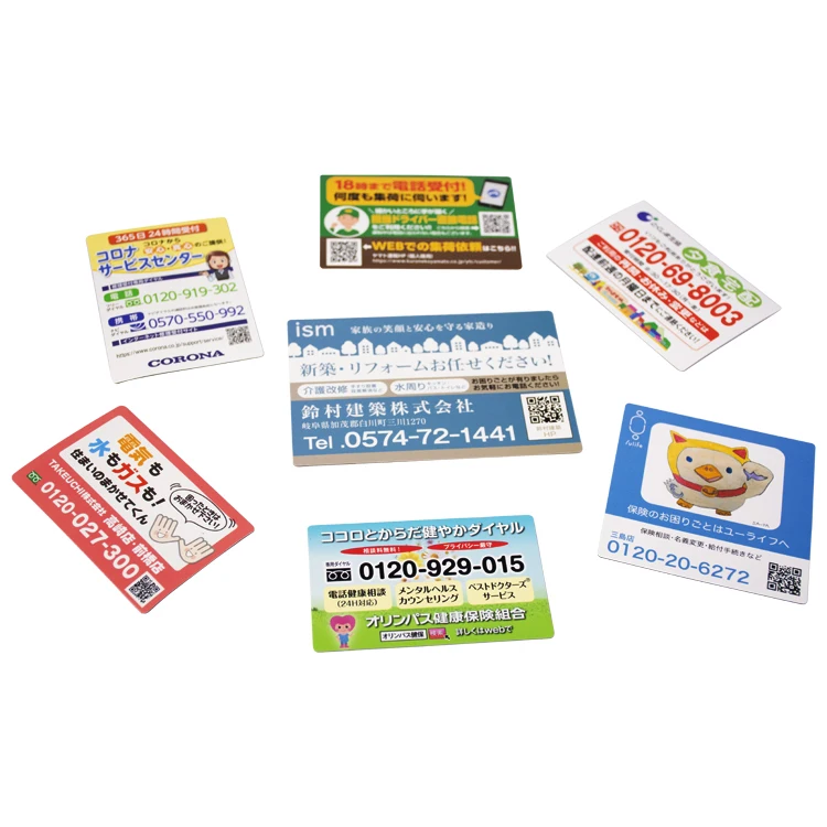 Рекламная визитница плоский бумажный магнит на холодильник для рекламы