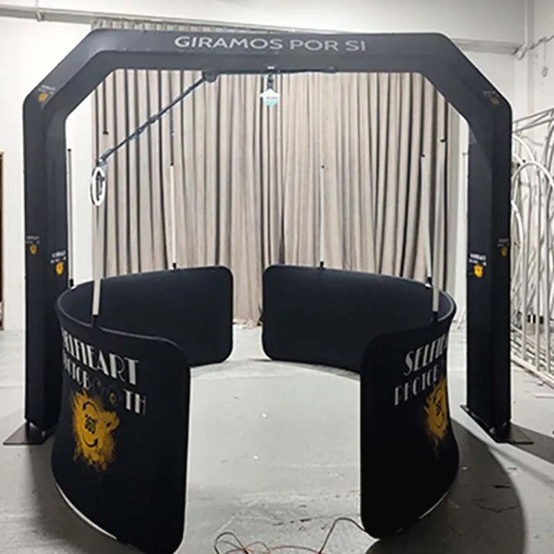 Free Custom Logo Overhead 360 Photo Booth Orb Selfie Video Free Accessories Sky Top Spinner 2022 Video Camera Portable
