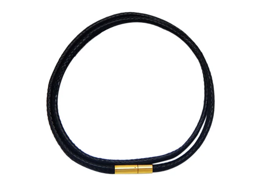 Wholesale Stainless steel round tube clasp for round leather bracelet and necklace making findings