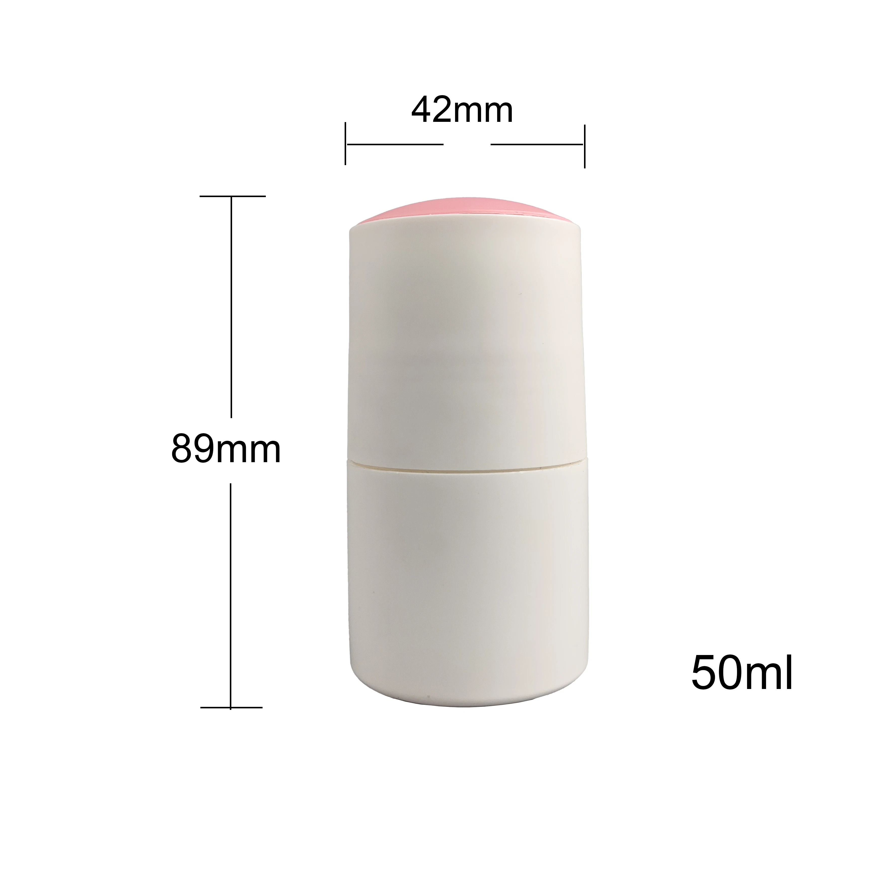 wholesale 50ml white plastic Roller bottle deodorant perfume roll on bottle With PP Ball suppliers customized factory