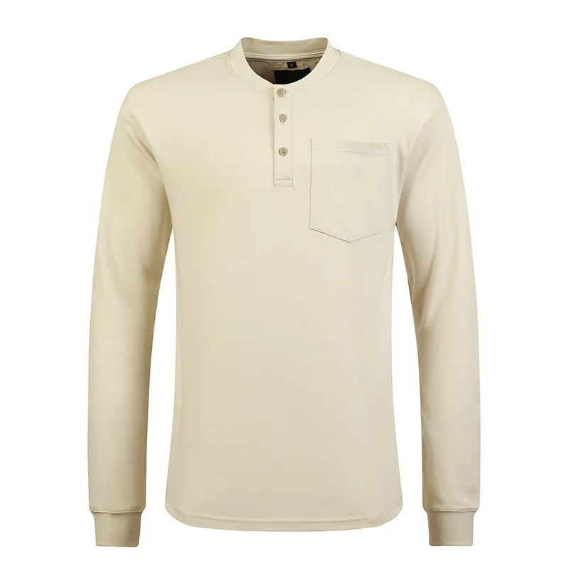 Custom Cotton Henley FR Fire Retardant Antistatic Shirt