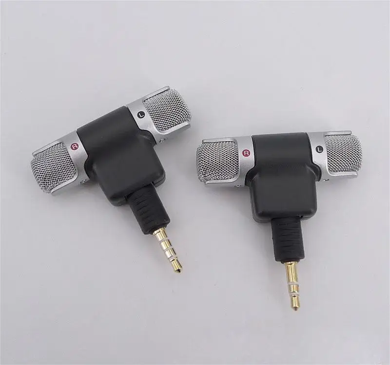 Individual Package Mini Mic 60Hz-15 Electret Condenser Microphone Recorder 2-in-1 Multi-Function 3.5mm  Mini Wireless Microphone
