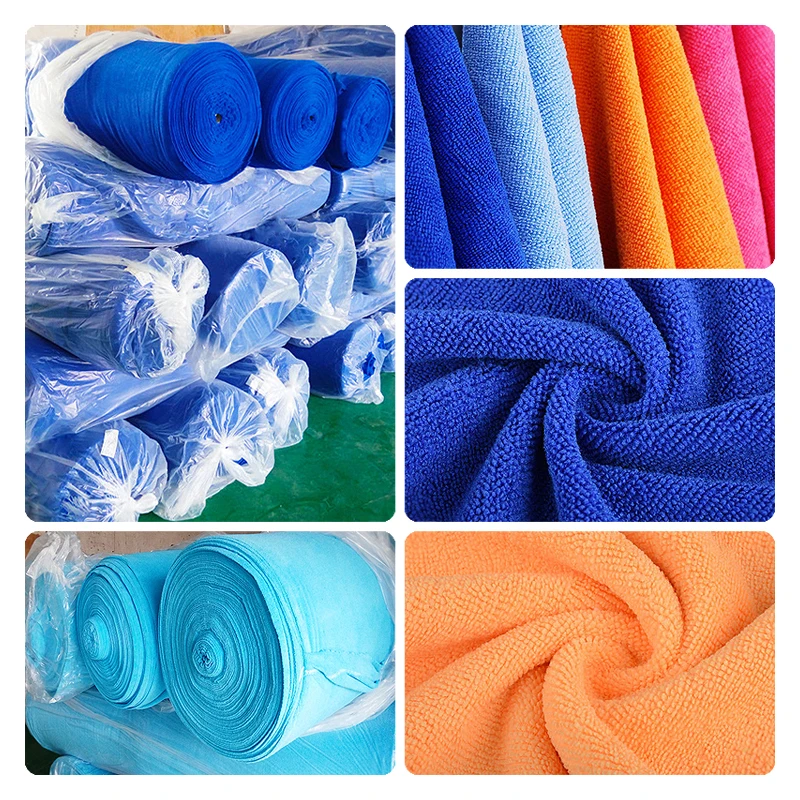 quality polyester microfiber body bath hand face facial towel quick drying towels fabric microfibre cloth in rolls material