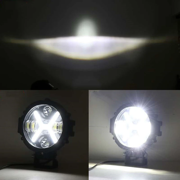 12V-24V Running DRL Headlight 7Inch Round Led Headlight Projector Angel Eyes Headlamp For Car Jeep Renegade