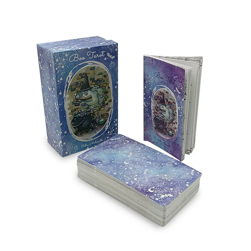 Most Popular Rank List Holographic Gold Foil Custom Tarot Card Deck Printing With Guidebook Box