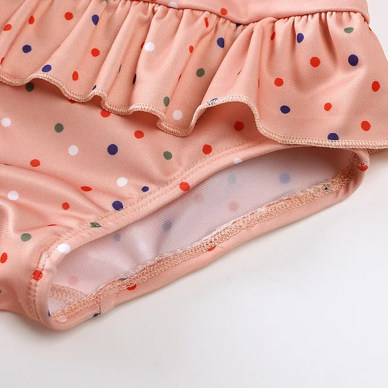 9M-10Y Skin-friendly one-piece with bathing cap Girls cute backless floral swimsuit baby cartoon Baby bikini swimsuit