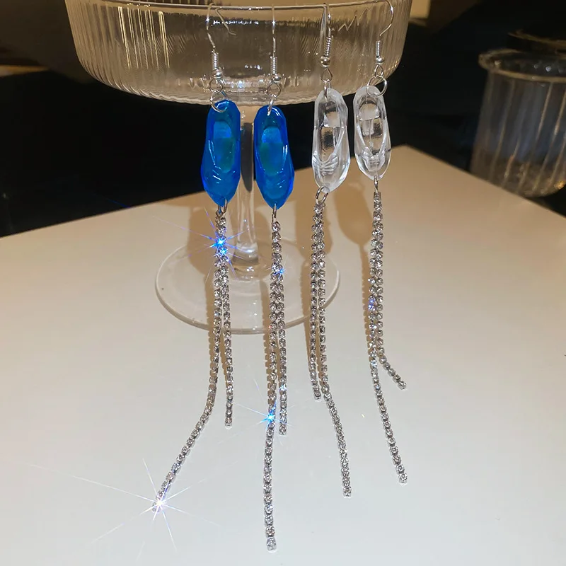 New Super Flash High Heels with Tassel Design Earrings Fashion Luxury Style Earrings Wholesale