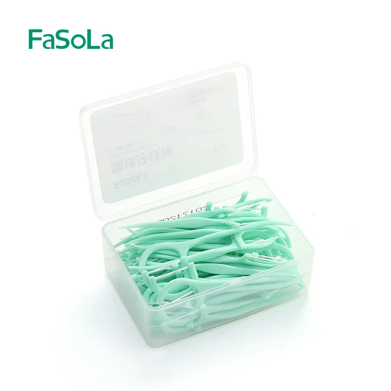 Fasola high quality plastic toothpicks dental floss picks daily use