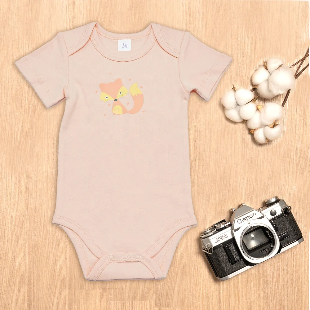 
Baby onesie cute animal clothes baby bodysuit organic cotton baby romper 