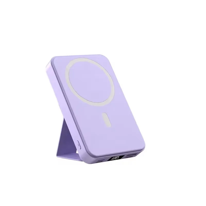 Dibangni Portable Charger Powerbank Wireless Magnetic Mini Thin New Design for iPhone 15 14 13 12 Pro Max Includes Phone Stand