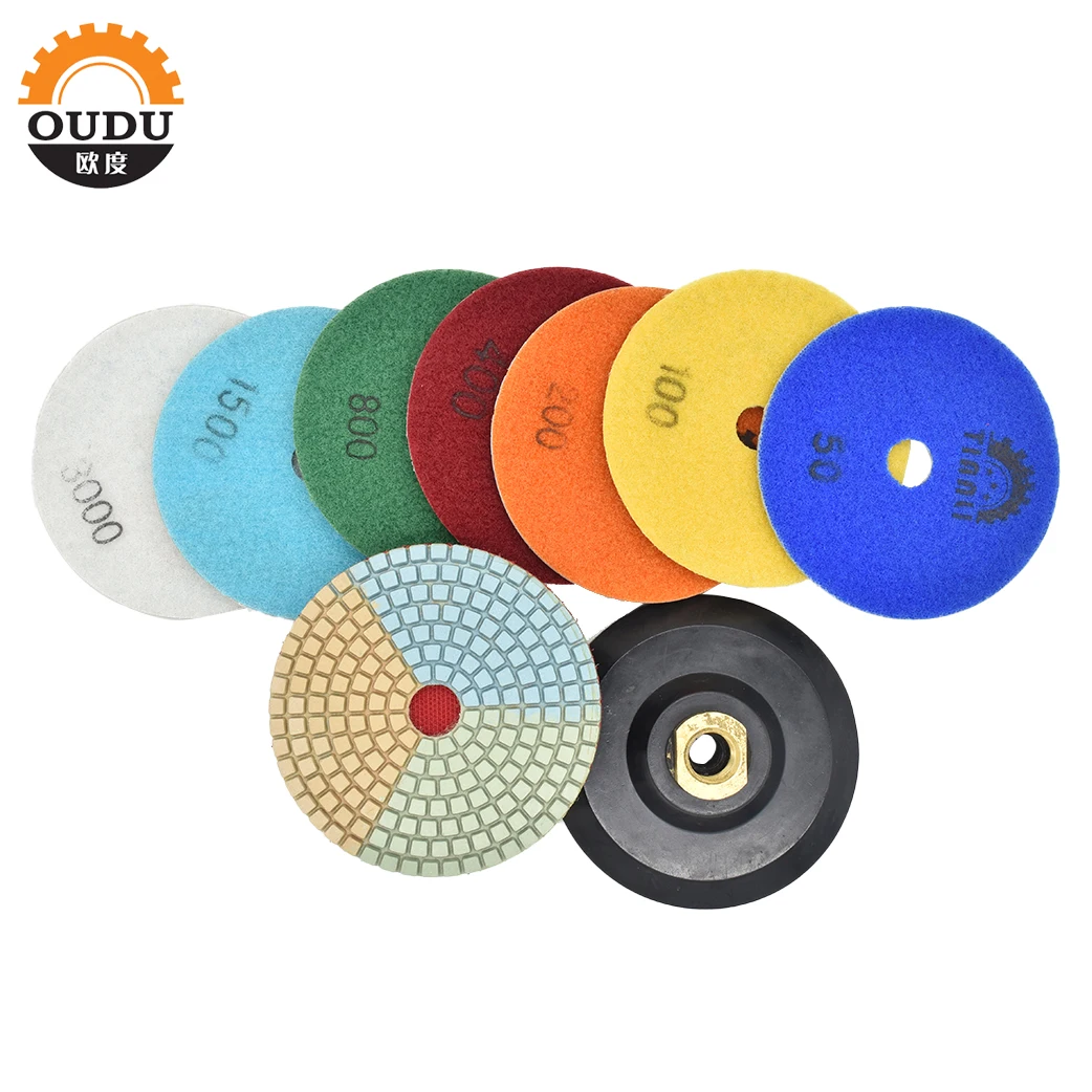2024 New 100mm Diamond Polishing Pad Diamond Sanding Disc for Mable Stone Granite Concrete