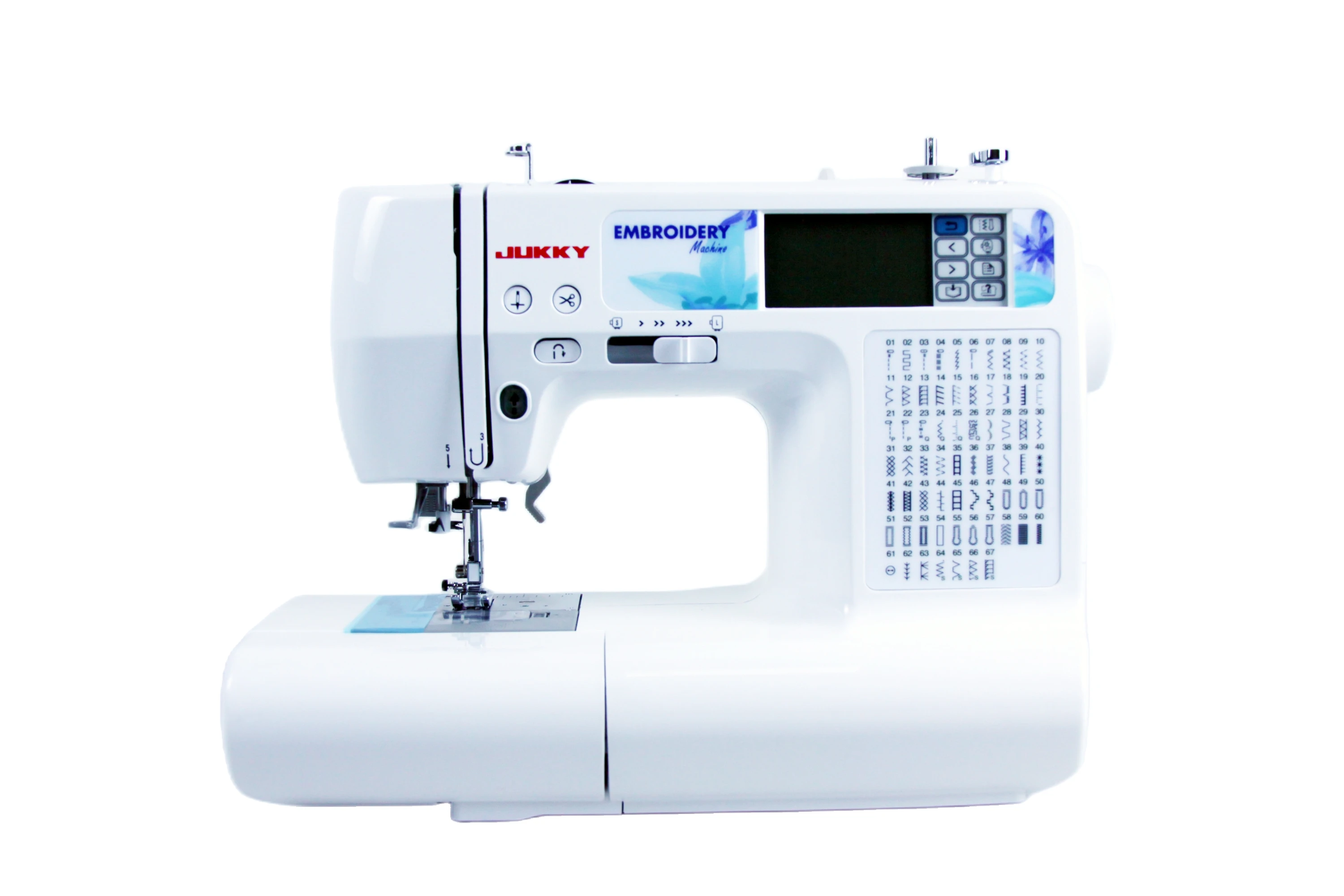 JK890 Computerized Embroidery Sewing Machine Support USB for Home Use 75 Patterns Easy to Operate for Beginners DIY Manual Class