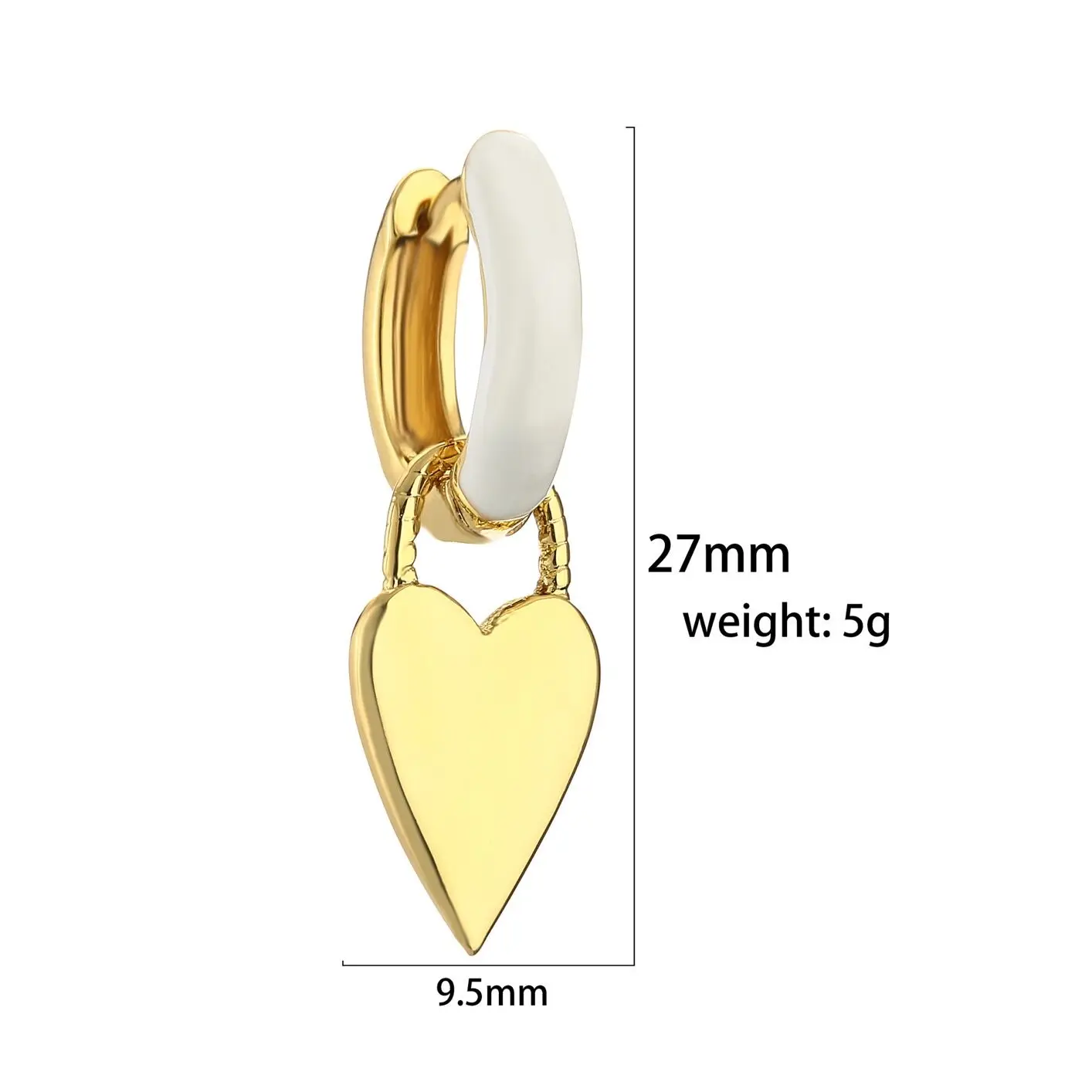 EYIKA Colorful Neon Enamel Heart Drop Earrings Women Accessories Y2K Statement Jewelry Paved Zircon Heart Dangle Earrings