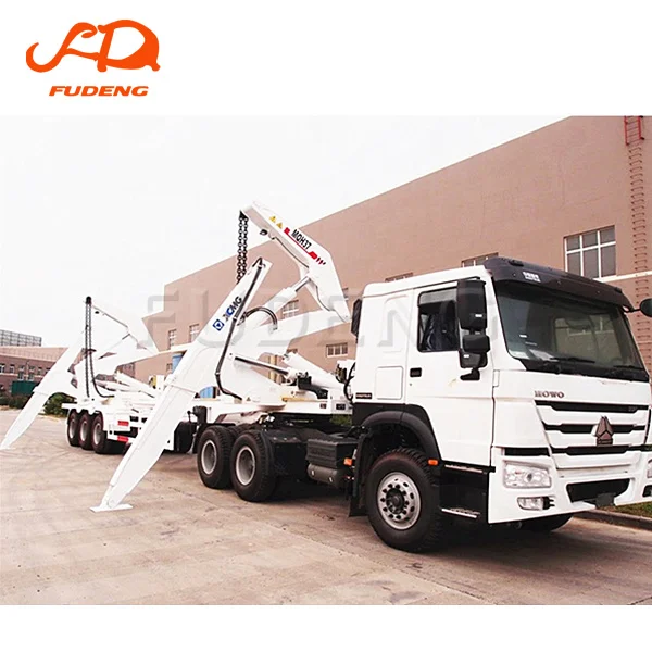 high quality 3 axles 4 axles  40ft container side lifting trailer side loader lifter truck with 37t lift capacity for sale