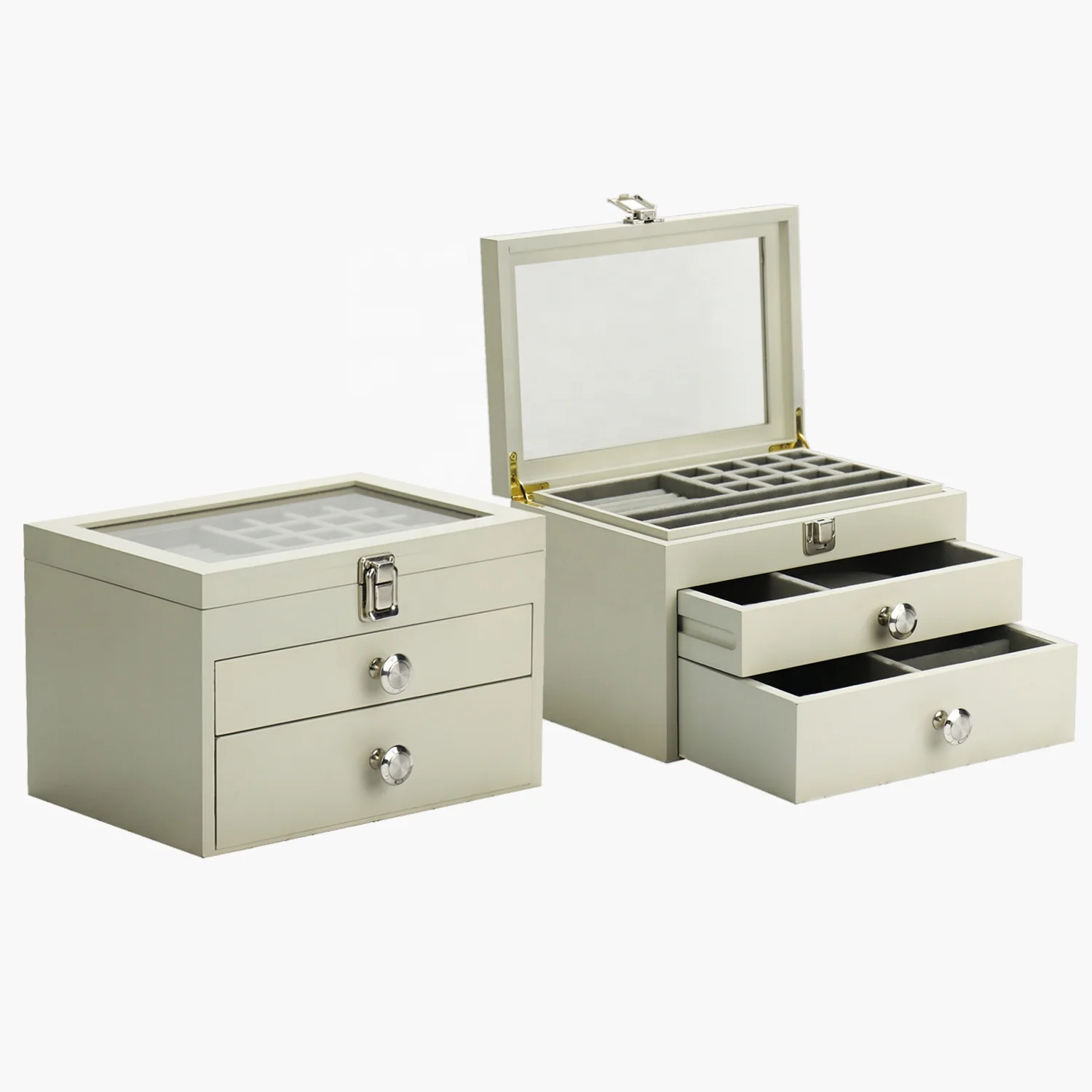 Luxury Factory Wholesale Custom Organizer Case Wooden Jewelry Storage Box For Ring