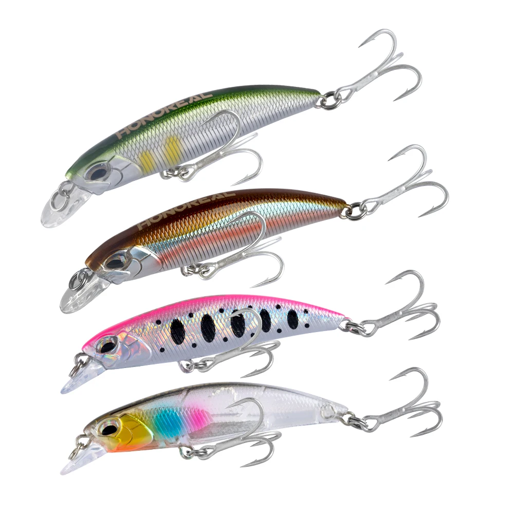 Honoreal Stocks Fast Delivery Blackbass Trout Jerkbait 60mm 5.5g Freshwater Minnow Sinking Fishing Lures