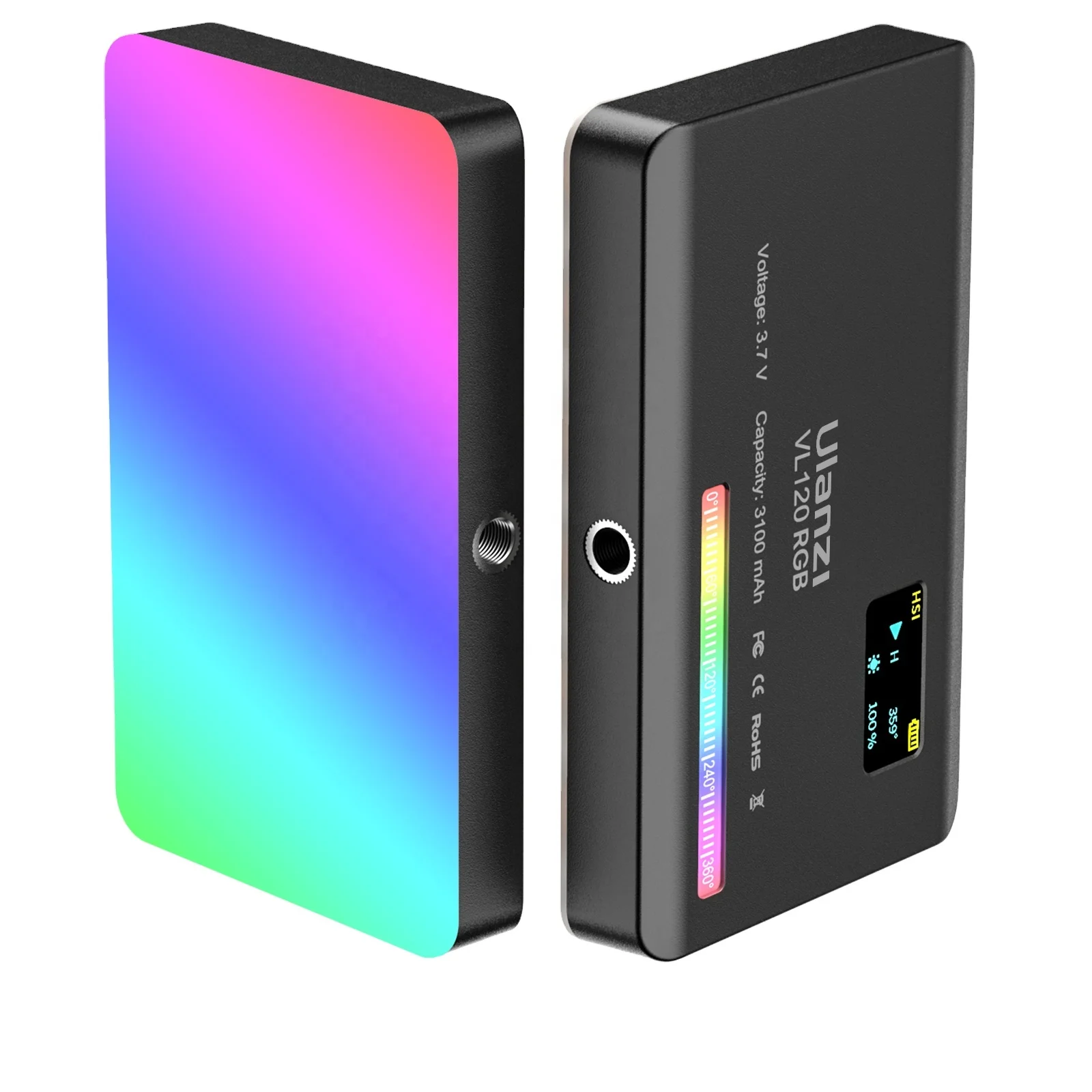 Ulanzi VL120 RGB 3100mAh 2500-9000k мини-камера видео свет для фотографии Tiktoks Vlog
