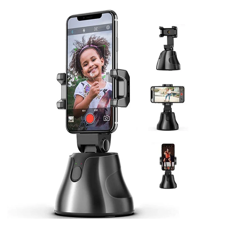 YTGEE 360 AI Motion Tracking Phone Holder Gimbal Rotate Face Track Holder Live Video Record Selfie Shooting Smart Robot Stand