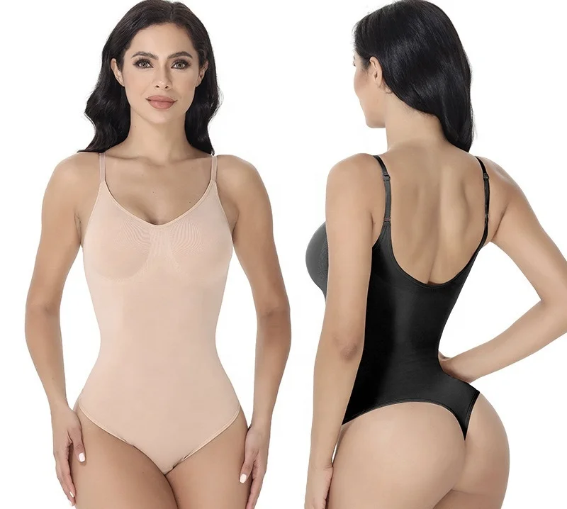 High Quality Seamless Sculpting Covered Open-Back Bodysuit Full Body Shaper Shapewear For Women Tummy Control