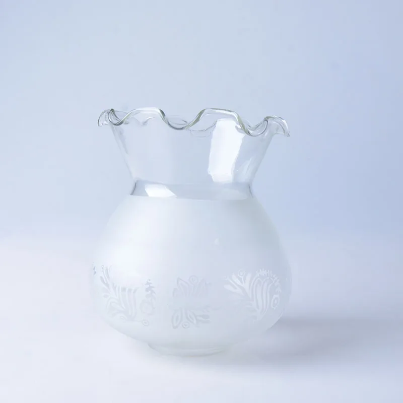Винтажный Вытравленный и матовое стекло Glas Lamp Shade