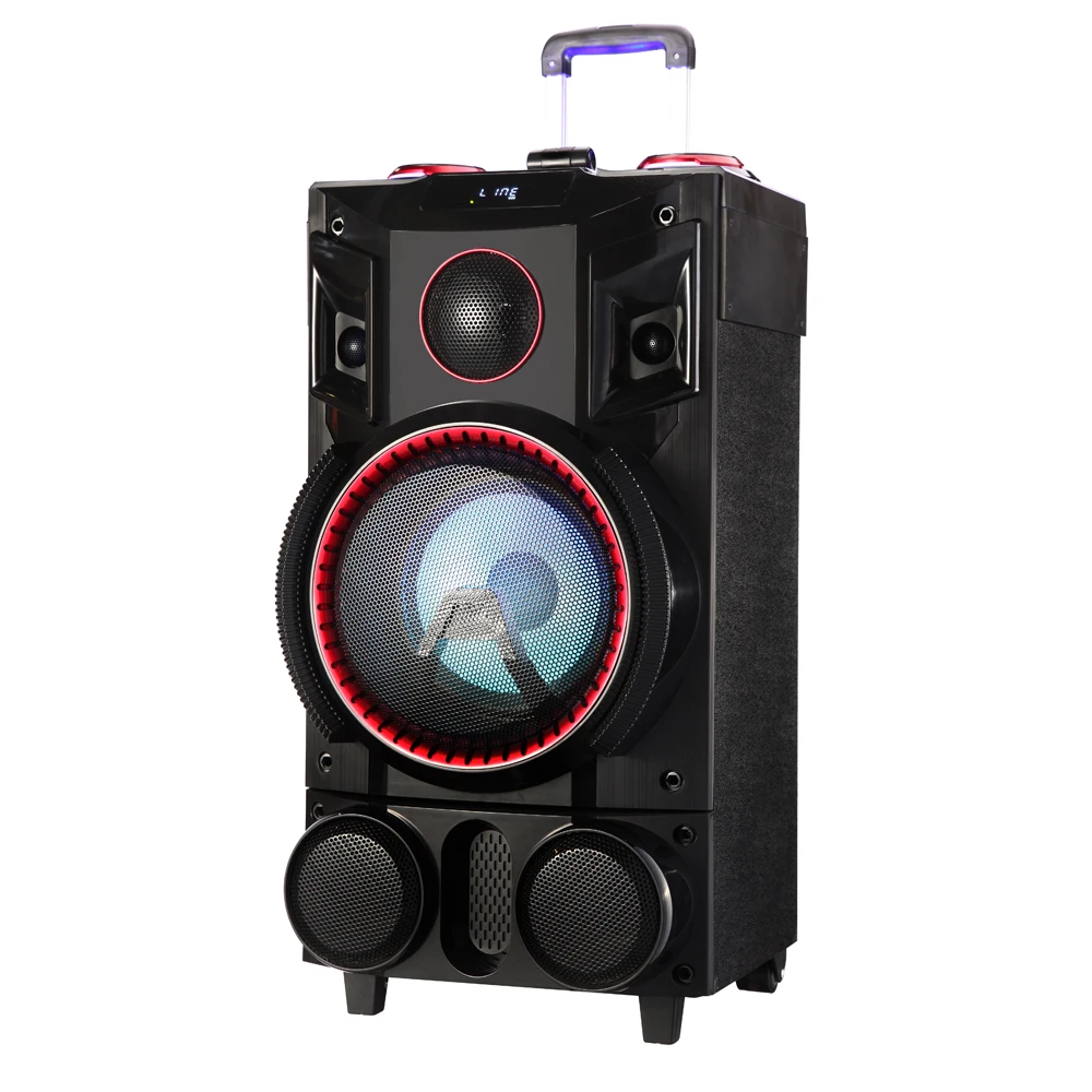 2023 Popular Model High power Trolley Speaker Bass DJ Karaoke Audio Party SPEAKER