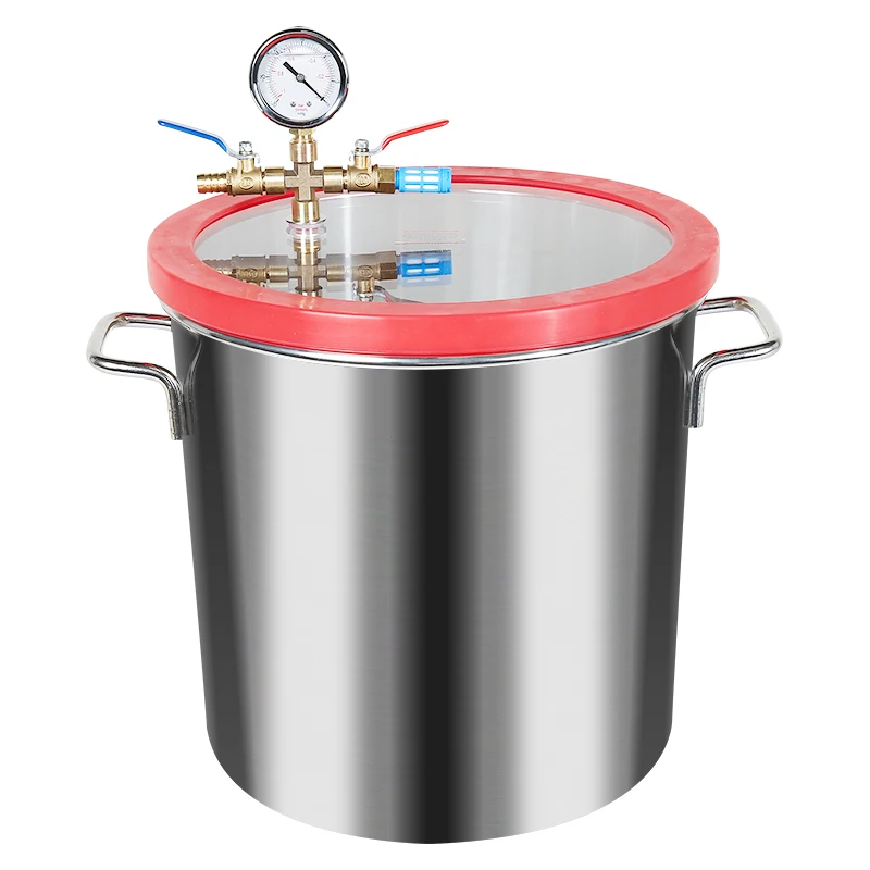 3 Gallon 12L Stainless Steel Vacuum Degassing Chamber standard vacuum chamber for Vacuum Defoaming Barrel