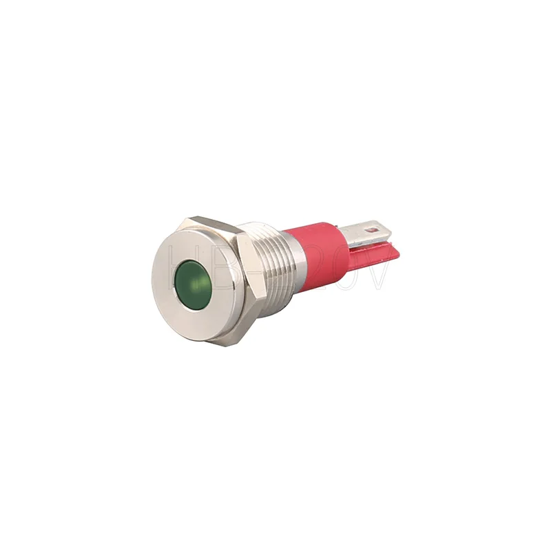 metal 8mm control box red indicator light waterproof ip67 green led signal lamp 220v