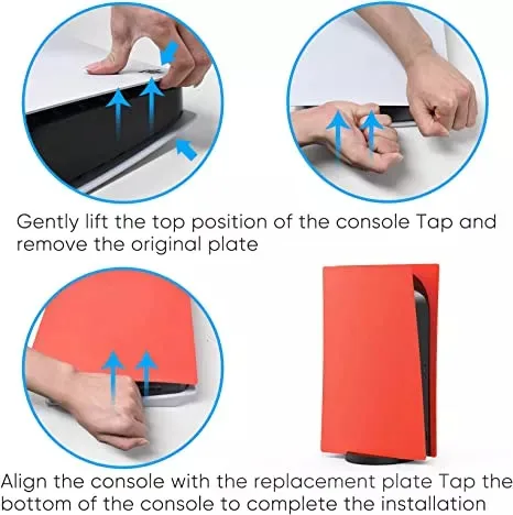 Anti-Scratch Plastic Skin Removable Protective Case For PS5 Host Cover Replacement Plate digital faceplate