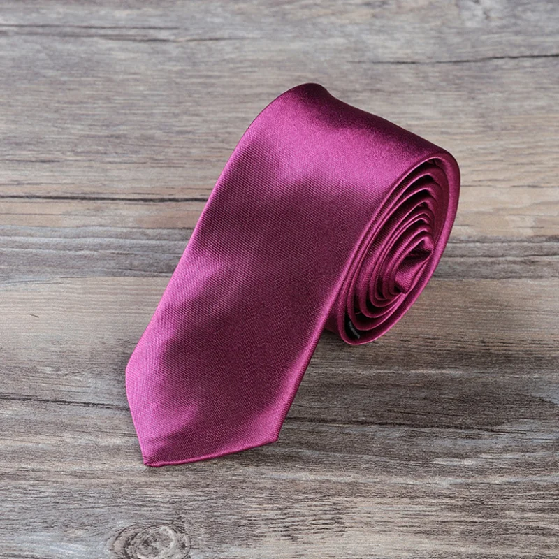 HZO-19025 однотонные Узкие однотонные с цветным галстуком-бабочкой, мужские Модные Узкие атласная галстук-5 см