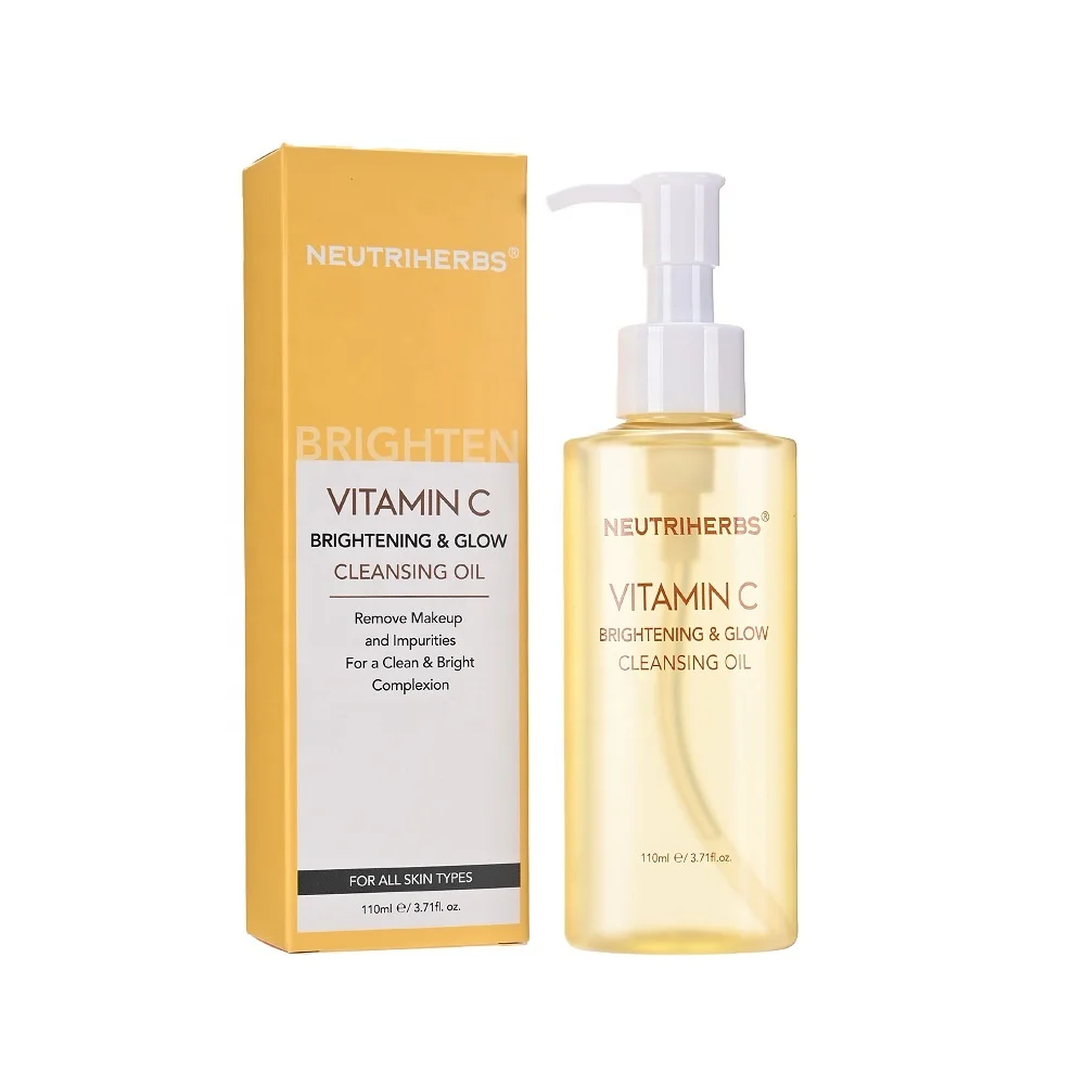 OEM vegan herbal vitamin c eye make up remover oil private label facial makeup deep cleansing face oil