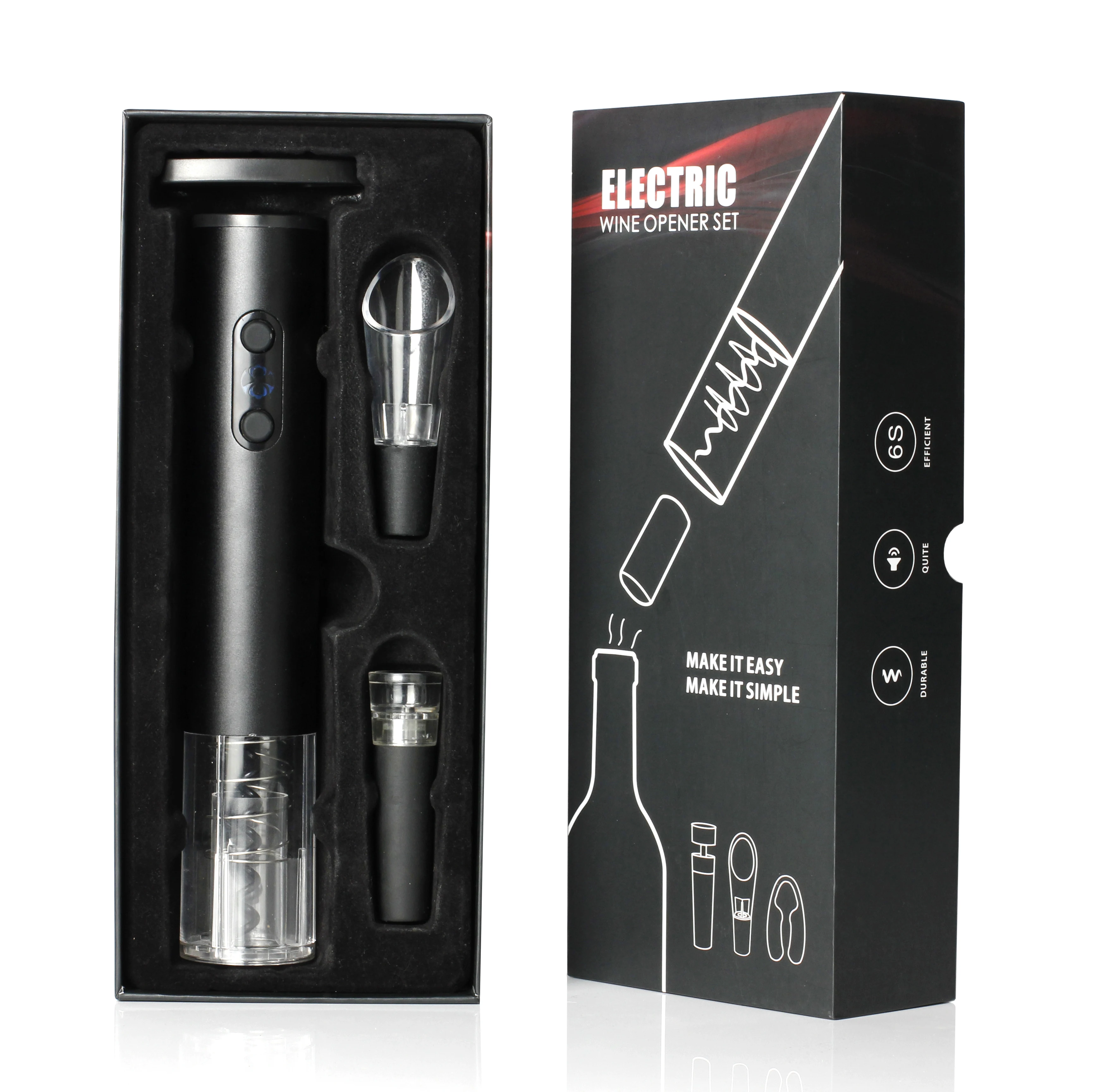 The New Innovative Product Ideas 2022 Luxury Business Gift Sets for Women and Men Customized Electronic Wine Bar Tools Kit