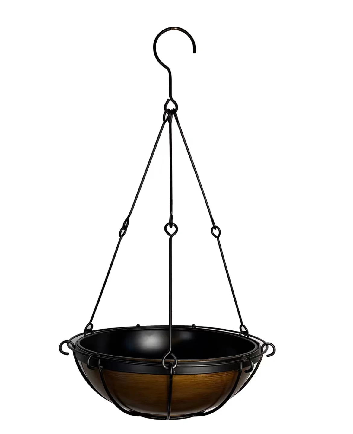 Metal Hanging Planters Garden Ornaments  Wire Hanger with Plastic flower Baskets for garden/ Watering Hanging Plants