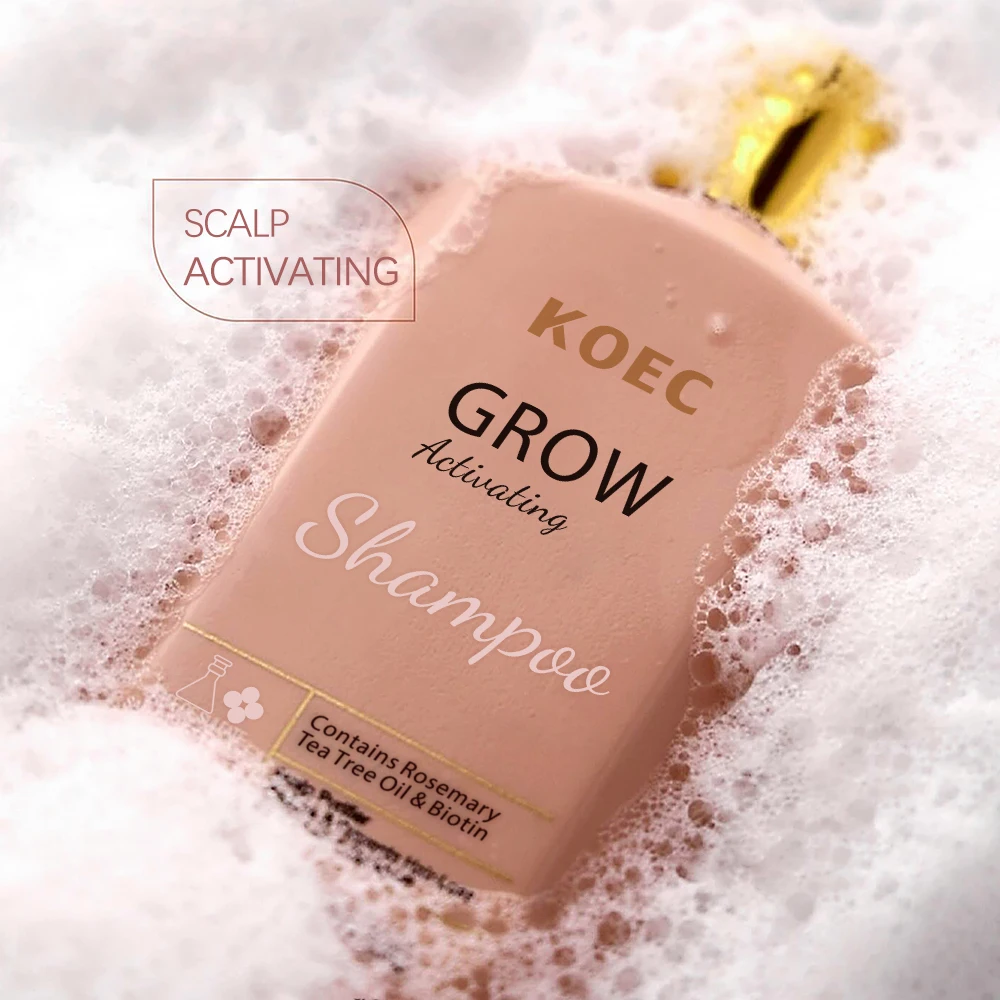 KOEC Grow Activating Shampoo Deeply Nourishes Hair Prevents Hair Loss Rejuvenates the Scalp While Fighting Chronic Scalp Problem