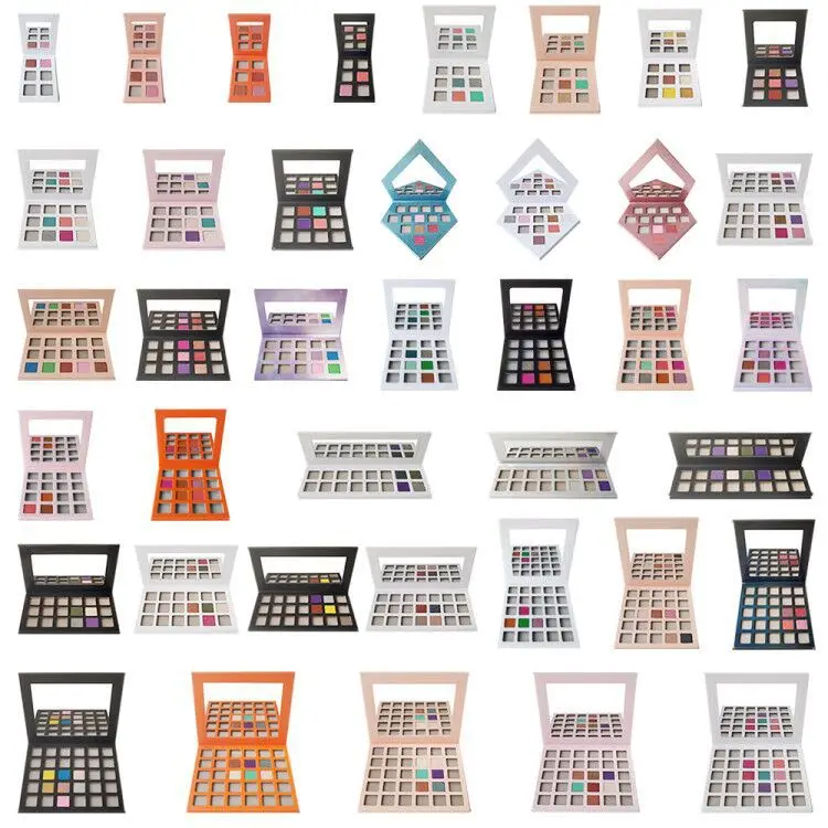 High Quality Empty Eyeshadow Palette Private Label Square Eyeshadow Palette Empty Cardboard